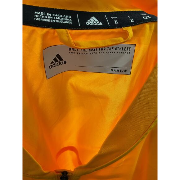 adidas Men's XL Orange Henley Sweatshirt - Picture 3 of 4